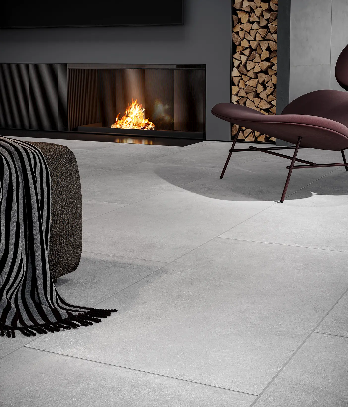 Stroeher Living Feinsteinzeug Fliesen Absolute 60X120 Grau Matt